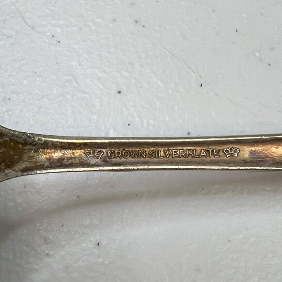 Vintage Crown Silverplate Jelly Spoon Radiance Pattern 6" Silver Plate Flatware - Picture 4 of 7